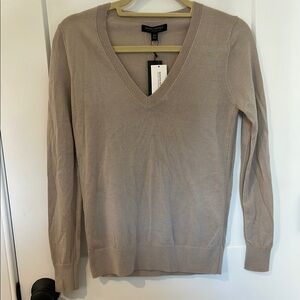 Banana Republic V-Neck Sweater - Light Mauvey Brown